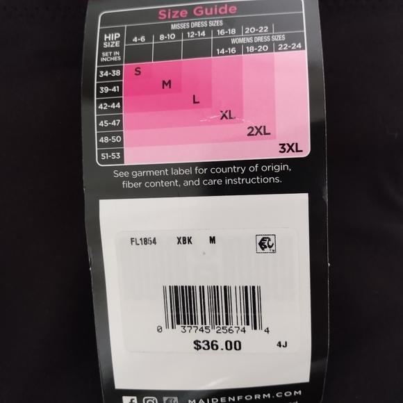 Maidenform High-Waisted Firm Shapewear NWT Blk 6 - Picture 5 of 5